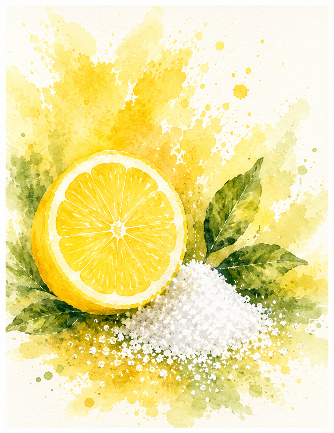 Support — lemon and sugar watercolor